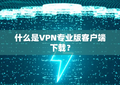 什么是VPN专业版客户端下载? 什么是VPN专业版客户端下载?