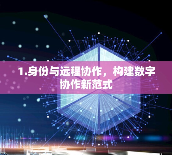 1.身份与远程协作,构建数字协作新范式 1.身份与远程协作,构建数字协作新范式