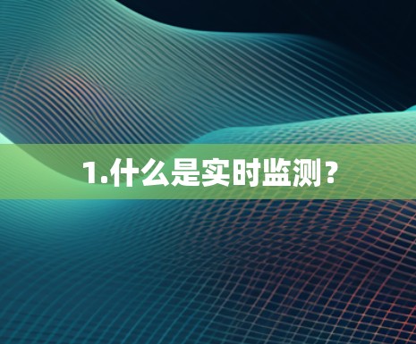1.什么是实时监测？