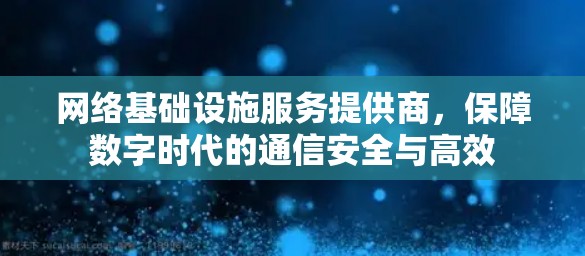 网络基础设施服务提供商，保障数字时代的通信安全与高效