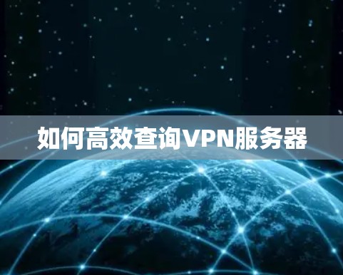 如何高效查询VPN服务器 如何高效查询VPN服务器